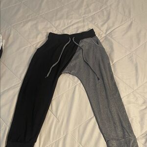 Kids Black and Gray Jogger Pants